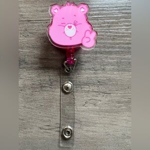 Pink Bear badge reel